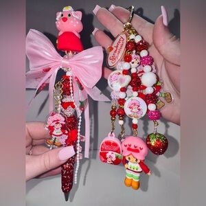 Strawberry Pen & Bag Charm Set